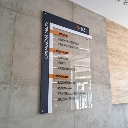 Orientačná tabuľa z plexiskla "Prominent PX 9"