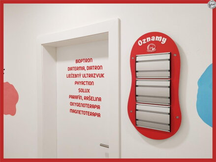 Výroba vymeniteľnej informačnej tabule "Prominent RED TA3"