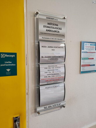 Vymeniteľná orientačná tabuľa „Prominent TA4“ – 25 × 74 cm